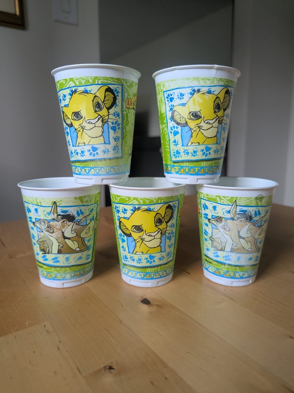 The Lion King Vintage Plastic Cup Set - Set Of 5 Party Cups